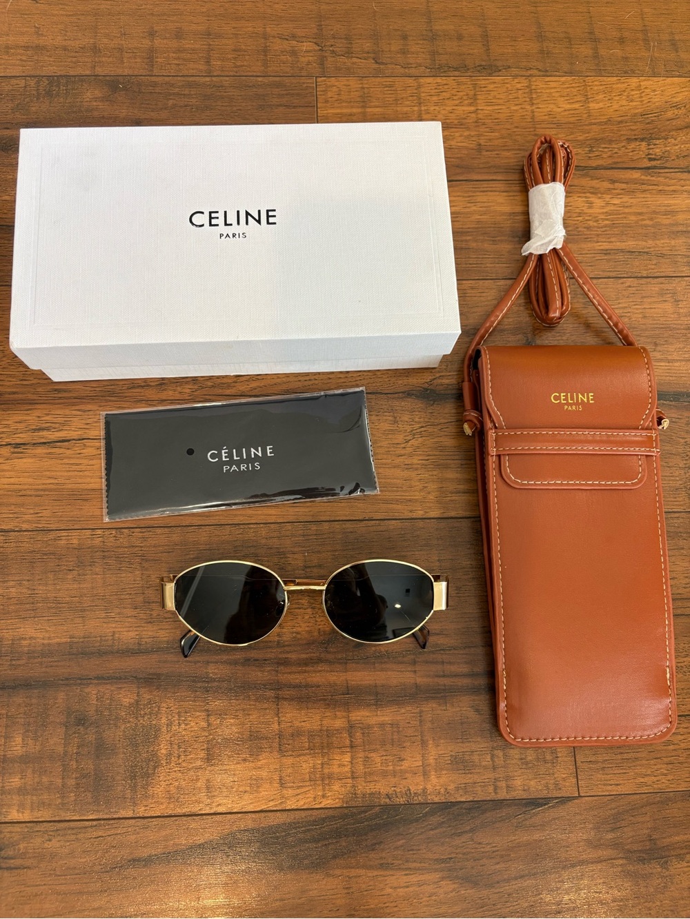 Celine Designer Dupe Sunglasses Gold metal round frames 90s viral